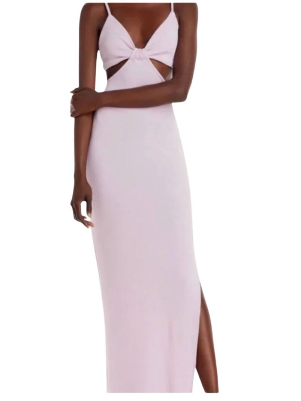 Fore Cutout Lilac Maxi Dress